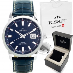szwajcarski zegarek męski bisset bsce62-2a szafirowe szkło