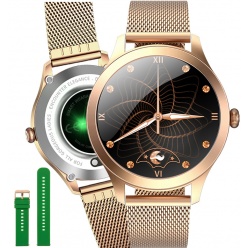 zegarek smartwatch g. rossi sw014g-2-4d2-2 stal + zielony pasek