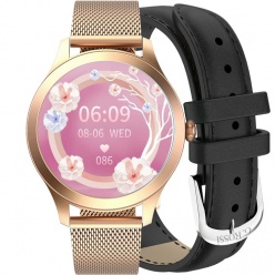 zegarek smartwatch g. rossi sw014g-2-4d2-2 stal + czarny pasek