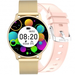 zegarek smartwatch g. rossi sw015-5 +  różowy pasek