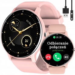 zegarek smartwatch rubicon rncf16 pink/połączenia
