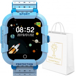 dziecięcy smartwatch niebieski gps - wifi - nanosim 4g 