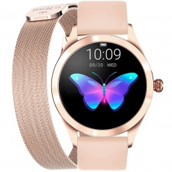 zegarek g. rossi smartwatch  różowe złoto + silikonowy pasek
