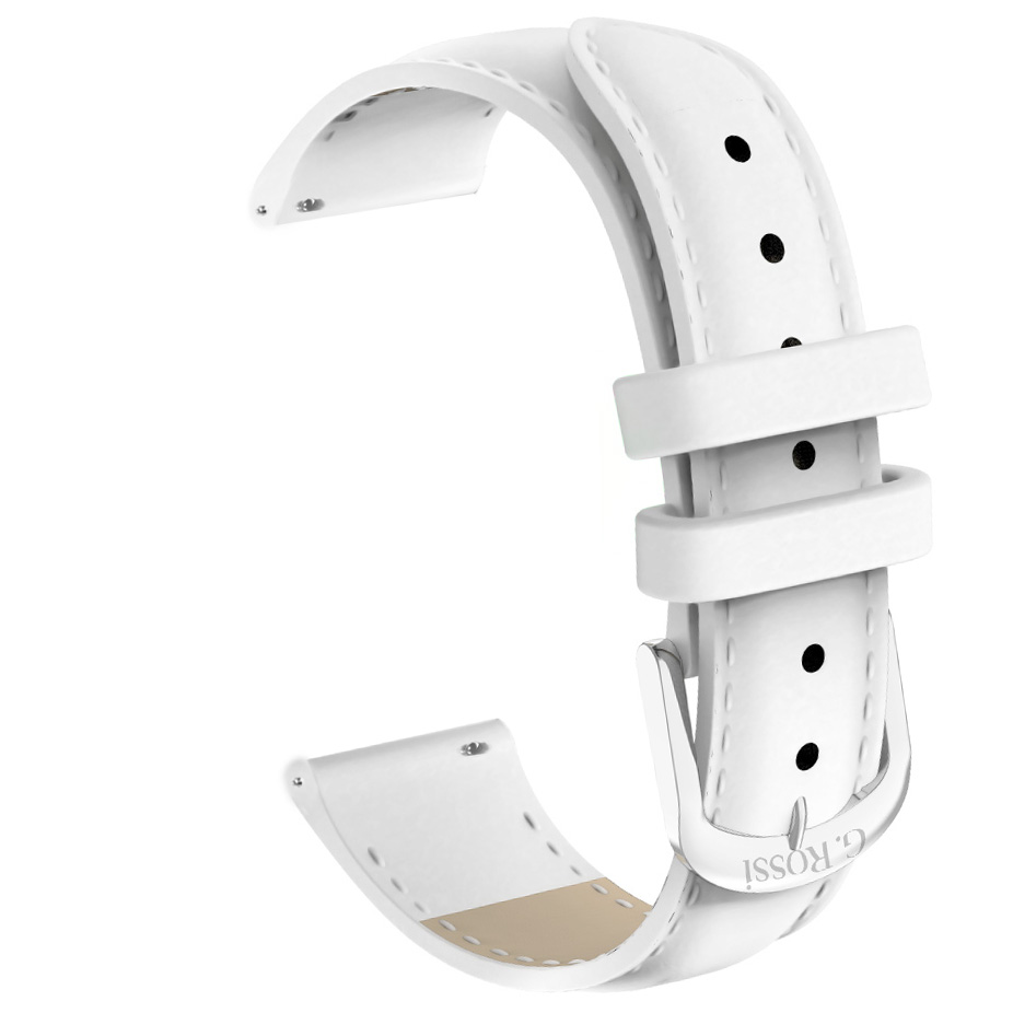 Pasek 18 mm Smartwatch z logo G. Rossi - biały