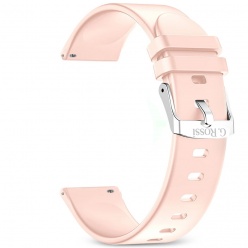 pasek 22mm do zegarka smartwatch z logo g. rossi - różowy 