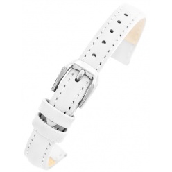 Pasek skórzany PACIFIC W30 do zegarka - w pudełku - biały- 12mm