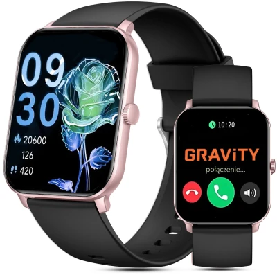 SMARTWATCH damski Gravity PRO-T36-3 PG/BK PROF