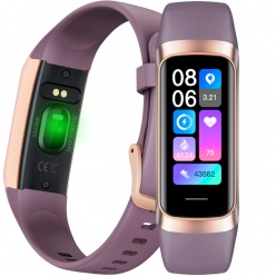 smartwatch smartband rubicon rncf05 red wrzosowy