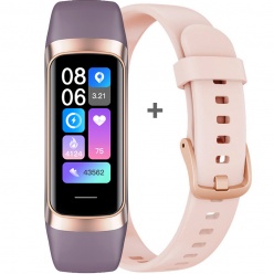 smartwatch smartband rubicon rncf05 fioletowy i różowy