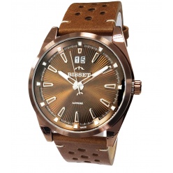 szwajcarski zegarek męski bisset bscf40 brązowy szafir