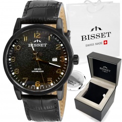 Szwajcarski zegarek męski Bisset BSCE62-14A szafirowe szkło