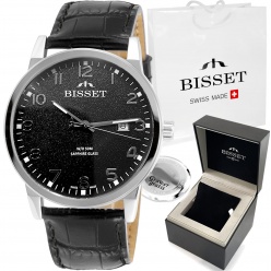 Szwajcarski zegarek męski Bisset BSCE62-12A szafirowe szkło