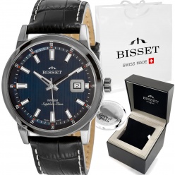 szwajcarski zegarek męski bisset bsce62-9a szafirowe szkło