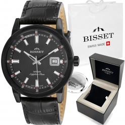 szwajcarski zegarek męski bisset bsce62-7a szafirowe szkło
