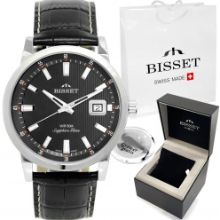 szwajcarski zegarek męski bisset bsce62-3a szafirowe szkło