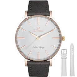 zegarek damski g. rossi -julex-10401a2-3b4 + biały pasek