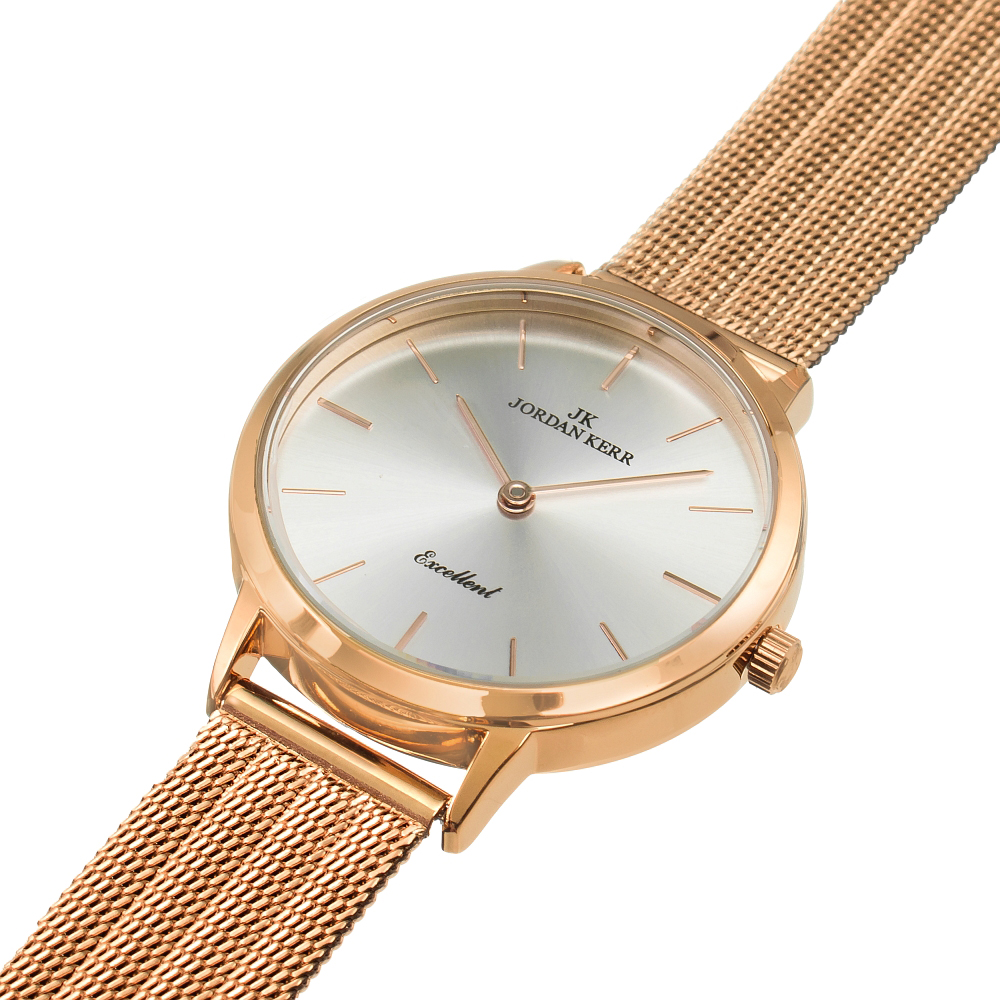 Zegarek damski Jordan Kerr DIXA- H8009 Różowo złoty