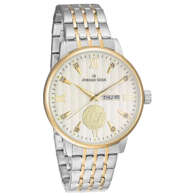 Zegarek damski Jordan Kerr L1070 srebrno-złoty