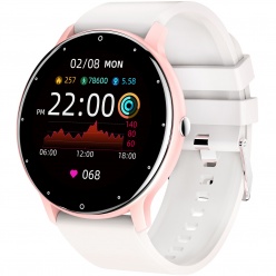 zegarek damski smartwatch - asperia - gt1-7 biały - pełny dotyk 