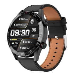zegarek męski smartwatch gravity gt4-4 black leather