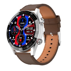 zegarek męski smartwatch gravity gt4-7 silver brown leather