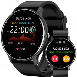 zegarek smartwatch - asperia  gt1-3 czarny - pełny dotyk 