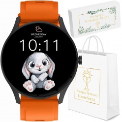 zegarek smartwatch komunia gravity gt2-9 black/orange rubber