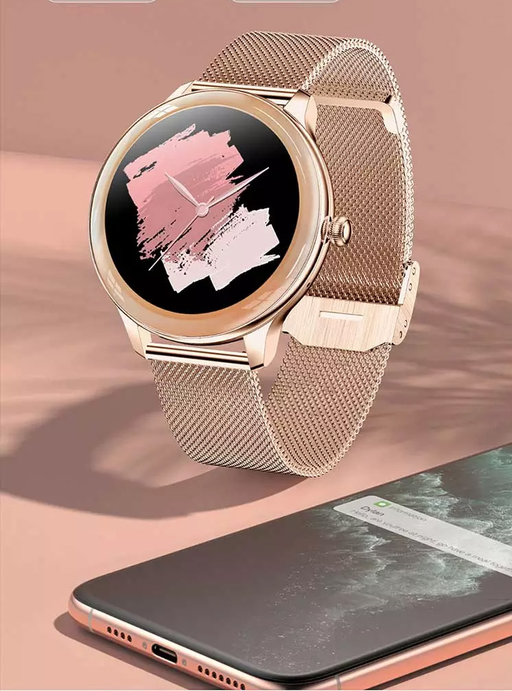 Zegarek damski SMARTWATCH Rubicon VIESSA różowo złoty  + pasek