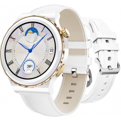 zegarek damski smartwatch rubicon pasek skórzany + silikonowy