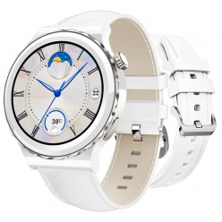 zegarek damski smartwatch rubicon pasek skórzany + silikonowy
