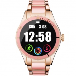 zegarek damski smartwatch rubicon rnce82 różowy