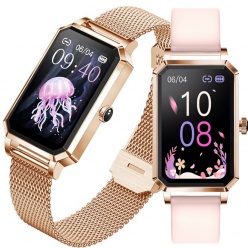 zegarek damski smartwatch rubicon rnce86 rosegold + pasek