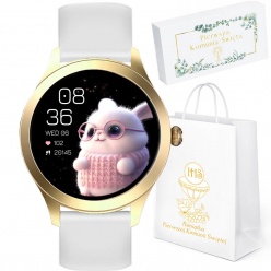 zegarek dziecięcy g. rossi  smartwatch złoty + pasek silikonowy komunia