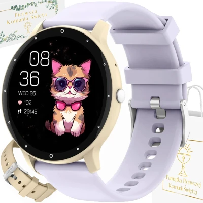 Zegarek dzieicięcy KOMUNIA SMARTWATCH - GT1-8 PRO YE/YE/VT