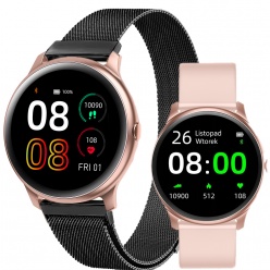 zegarek g. rossi smartwatch  różowy + bransoleta czarna