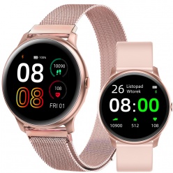 zegarek g. rossi smartwatch  różowy + bransoleta rosepink
