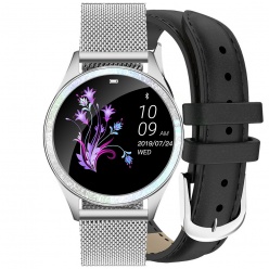 zegarek g. rossi  smartwatch - srebrny + czarny pasek