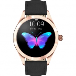 zegarek g. rossi smartwatch sw017-6f różowe złoto + czarny pasek