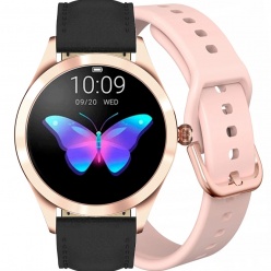 zegarek g. rossi smartwatch sw017-6f różowe złoto + różowy pasek