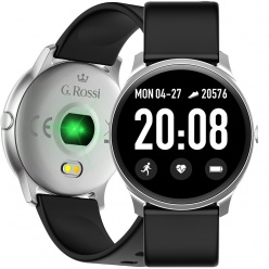 zegarek g. rossi smartwatch  sw010-5 czarny - srebrny