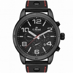 zegarek męski g. rossi exclusive - cevi - e9566a-1a3 czarny ck