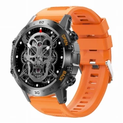 Zegarek męski SMARTWATCH GRAVITY ASTON GT9-4 czarny/gumowy pomarańczowy