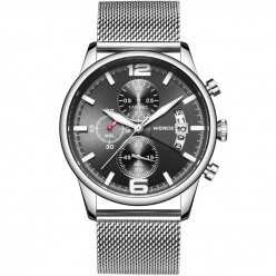 zegarek męski weide wd011 srebrny czt chronograf