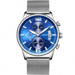 zegarek męski weide wd011 srebrny gt chronograf
