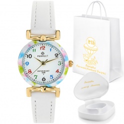 zegarek na komunię damski perfect - lp004-04 kolorowy