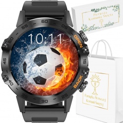 zegarek na komunię smartwatch gravity aston gt9-1 czarny/gumowy czarny