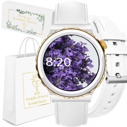 zegarek na komunię smartwatch rubicon e92 pasek skórzany + silikonowy