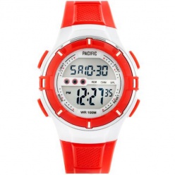 zegarek pacific sportowy lcd 205-l czerwony