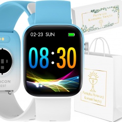zegarek smartwatch dziecięcy komunia rubicon rnce97 light blue/white