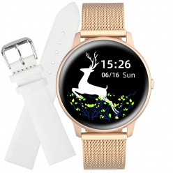 zegarek smartwatch g. rossi sw015-4s3 + biały pasek